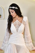 CUT BACK WEDDING DRESS WITH SEE THROUGH DETAIL - Barrus London